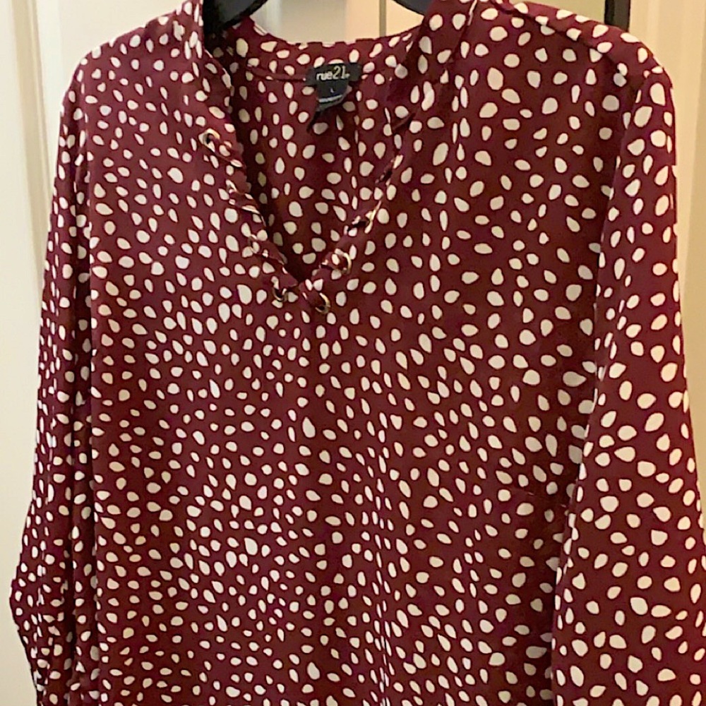 Rue 21 Maroon long sleeve blouse!
